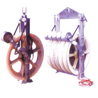 帶接地輪放線滑車